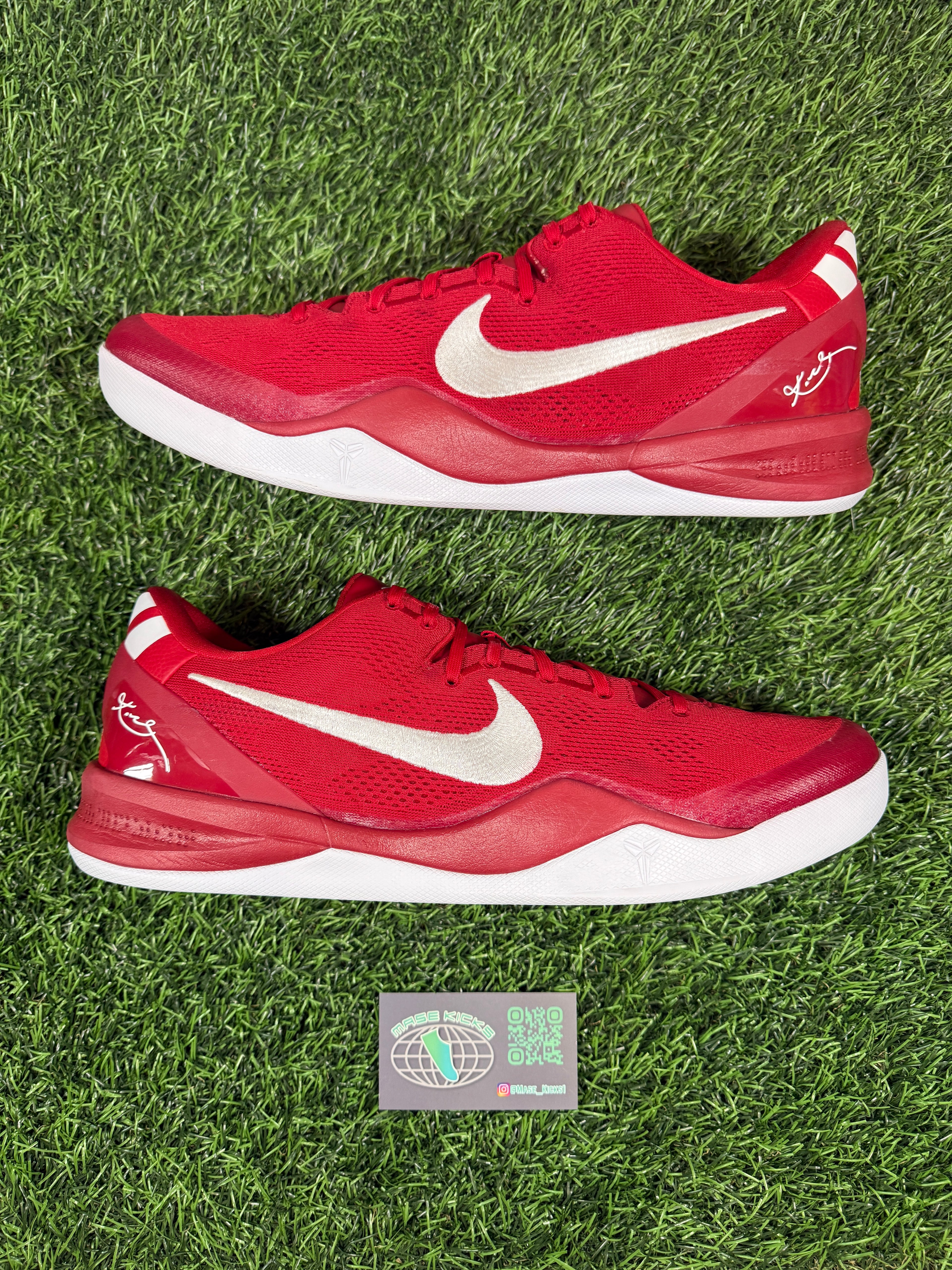 Kobe 8 COLLEGE TB “Red” (Size 15)-Mase Kicks