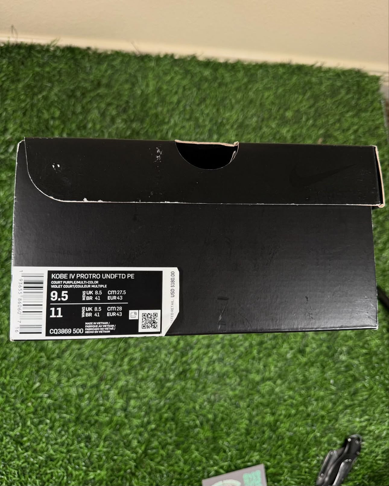 Kobe 4 Protro “Purple Undefeated” (Size 9.5)